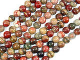 Silver Leaf Jasper Beads, Round, 10mm-BeadBasic