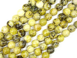 Yellow Turquoise Beads, 8 mm (8.5 mm) Round Beads-BeadBasic