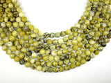 Yellow Turquoise Beads, 8 mm (8.5 mm) Round Beads-BeadBasic