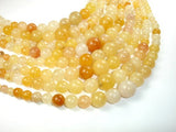 Yellow Jade Beads, 6mm - 14mm Graduated Round Beads, 18 Inch-BeadBasic