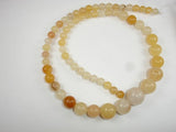 Yellow Jade Beads, 6mm - 14mm Graduated Round Beads, 18 Inch-BeadBasic