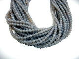 Gray Agate Beads, 6mm Round Beads-BeadBasic