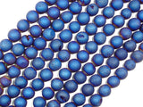 Druzy Agate Beads, Blue Geode Beads, 8mm Round-BeadBasic