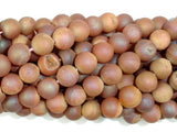 Druzy Agate Beads, Champagne Geode Beads, 8mm Round Beads-BeadBasic