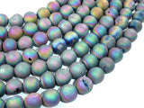 Druzy Agate Beads, Peacock Geode Beads, 10mm Round-BeadBasic