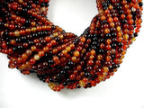 Sardonyx Agate Beads, 4mm Round Beads-BeadBasic
