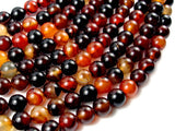 Sardonyx Agate Beads, 8mm Round Beads-BeadBasic