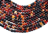 Sardonyx Agate Beads, 8mm Round Beads-BeadBasic