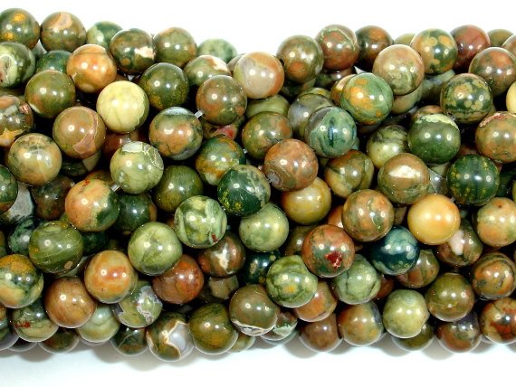 Rhyolite Beads, 6mm(6.5mm) Round Beads-BeadBasic