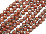 Red Sesame Jasper Beads, 8mm Round Beads-BeadBasic