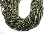 Pyrite Beads, 4mm Round Beads-BeadBasic