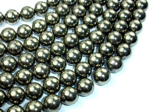 Pyrite Beads, 12mm Round Beads-BeadBasic