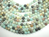 Matte Amazonite Beads, 10mm Round Beads-BeadBasic