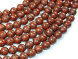 Red Sesame Jasper Beads, 10mm Round Beads-BeadBasic