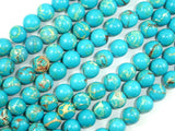 Blue Impression Jasper, 8mm Round Beads-BeadBasic