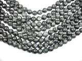Black Labradorite Beads, 12mm Round Beads-BeadBasic