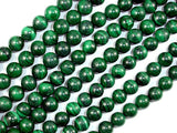 Natural Malachite, 7.5mm Round beads-BeadBasic