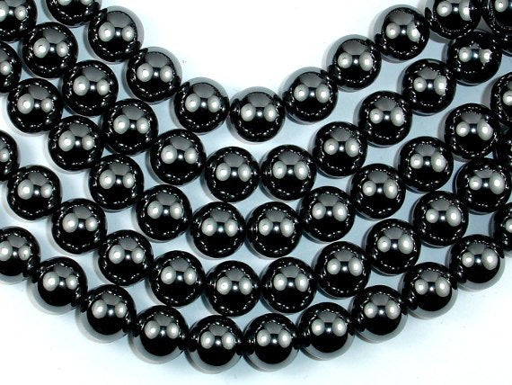 Hematite, 12mm Round Beads-BeadBasic