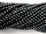 Hematite, 4mm Faceted Round Beads-BeadBasic