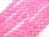 Dyed Jade- Pink, 8mm Round Beads-BeadBasic