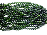 Dyed Jade- Dark Olive Green, 8mm Round Beads-BeadBasic