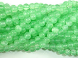 Dyed Jade, Light Green, 6mm Round Beads-BeadBasic