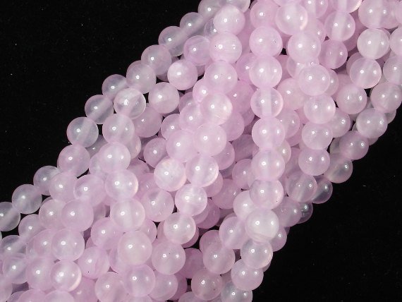 Dyed Jade, Light Pink, 6mm Round Beads-BeadBasic