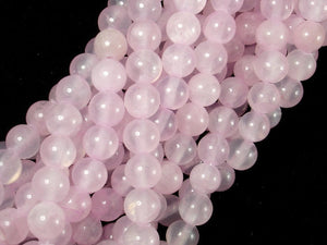 Dyed Jade, Light Pink, 8mm Round Beads-BeadBasic
