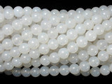 White Agate, 6mm (6.3 mm) Round Beads-BeadBasic