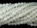 White Agate, 8 mm (8.4 mm) Round Beads-BeadBasic