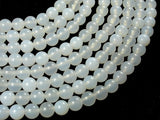 White Agate, 8 mm (8.4 mm) Round Beads-BeadBasic