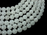 White Jade, 12mm Round Beads-BeadBasic