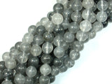 Gray Quartz, 10mm, Round Beads-BeadBasic
