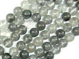 Gray Quartz, 10mm, Round Beads-BeadBasic