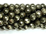 Pyrite Beads, Faceted Round, 10mm-BeadBasic