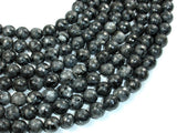 Black Labradorite Beads, Faceted Round, 10mm, 14.5 Inch-BeadBasic