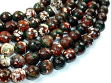 Agate Beads, 12mm Faceted Round, 14.5 Inch-BeadBasic