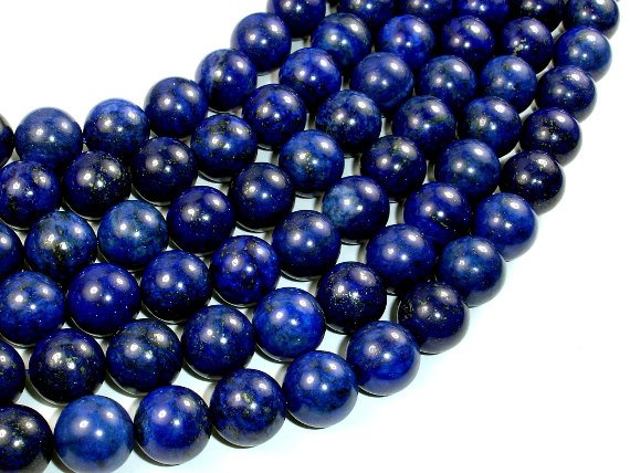 Lapis Lazuli, 12mm, Round Beads-BeadBasic