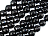 Black Onyx Beads, 14mm (13.8 mm) Faceted Round-BeadBasic