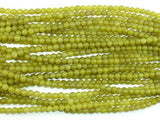 Olive Jade Beads, 4mm Round Beads-BeadBasic