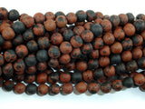 Matte Mahogany Obsidian, 6mm Round Beads-BeadBasic
