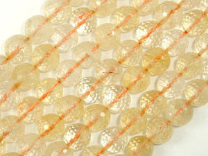 Genuine Citrine Beads, 11mm Faceted Round Beads-BeadBasic
