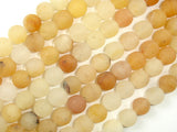 Matte Yellow Jade, 8mm Round Beads-BeadBasic