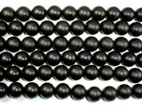 Matte Black Stone, 20mm Round Beads-BeadBasic