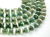 Tibetan Agate Beads, 10mm Faceted Round-BeadBasic