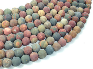 Matte Picasso Jasper Beads, 8mm, Round Beads-BeadBasic