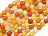 Genuine Old Yellow Jade Beads, Round, 8mm-BeadBasic