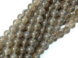 Gray Agate Beads, 8mm Round Beads-BeadBasic