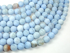 Light Blue Agate Beads, 8mm Round Beads-BeadBasic
