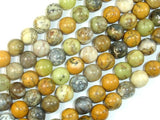 Dendritic Opal Beads, Yellow Moss Opal Beads, 10mm Round Beads-BeadBasic